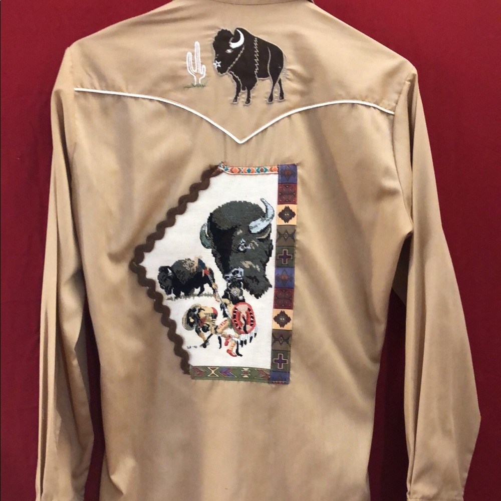 Unique hand made pearl snap shirt